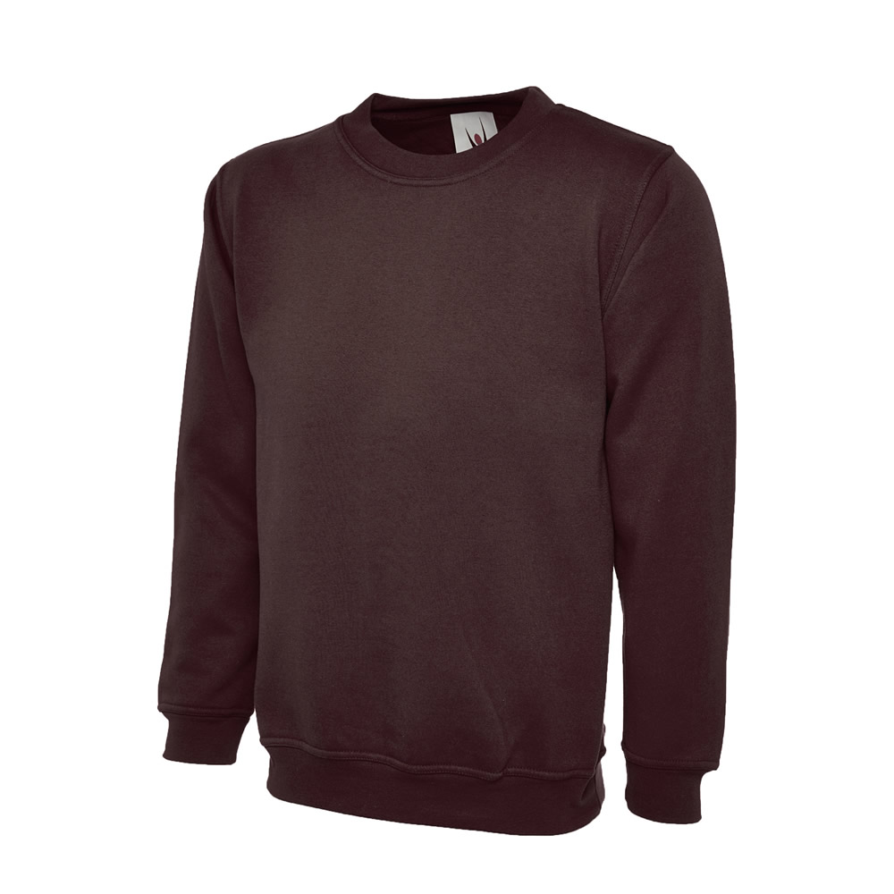 Plain Kids Boys Girls Childrens School Sweatshirt Jumper Top Fleece Plain Full - Picture 10 of 14