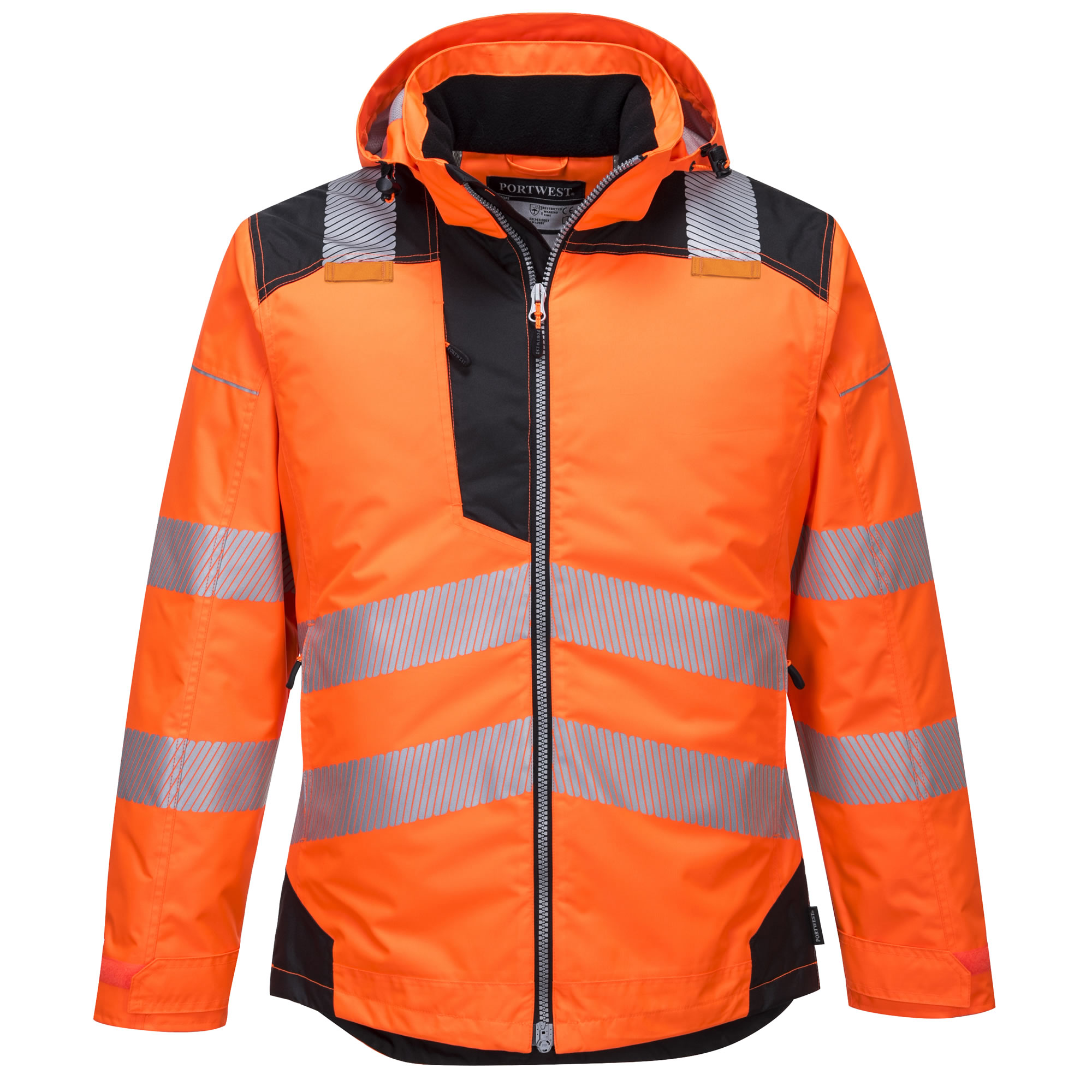 Portwest Hi Vis Winter Jacket Waterproof Reflective Safety Workwear ...