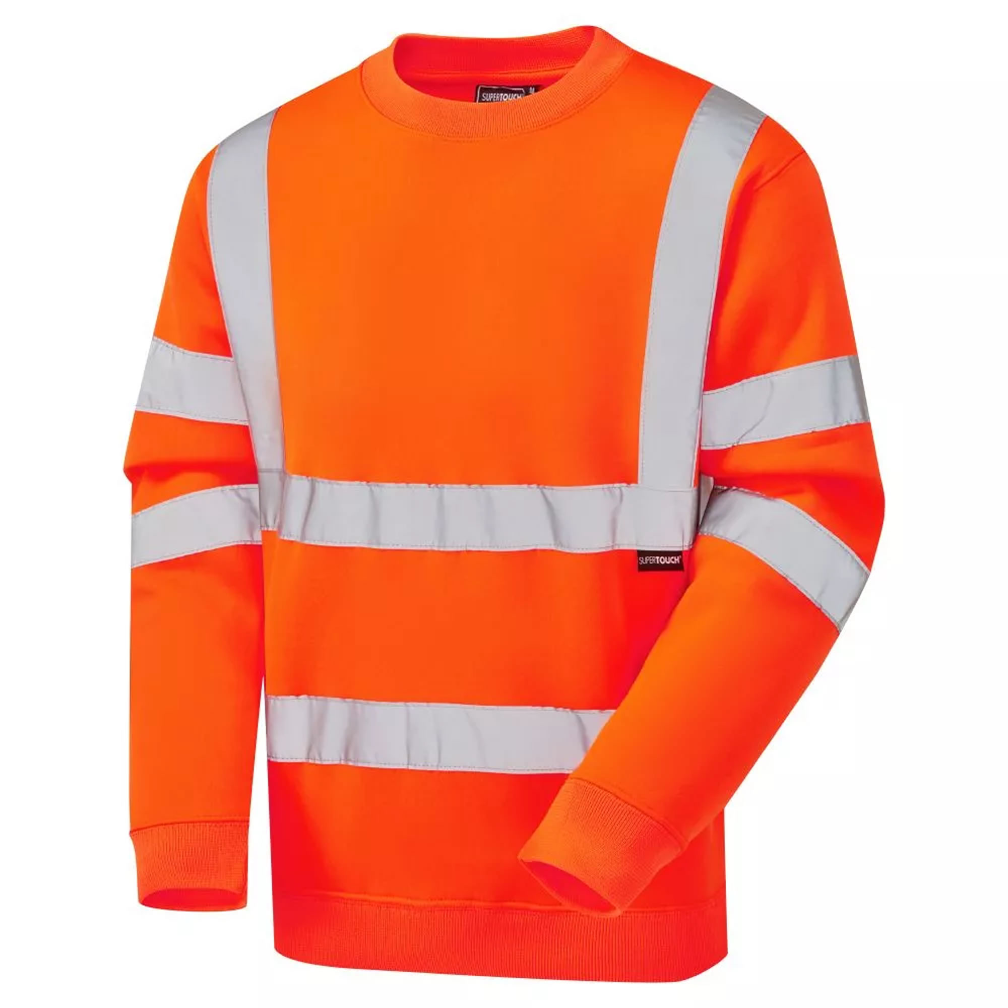 Hi Viz Crew Neck Sweatshirt Safety Top Jumper High Visibility Supertouch