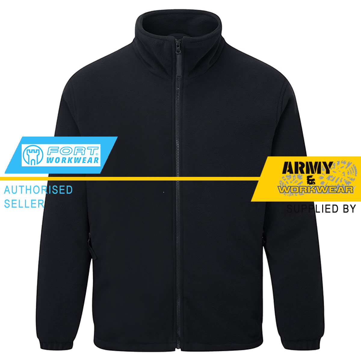 Fort Windproof Fleece Jacket Anti-Pill Finish Internal Pocket Microfibre-Lined - Picture 3 of 4