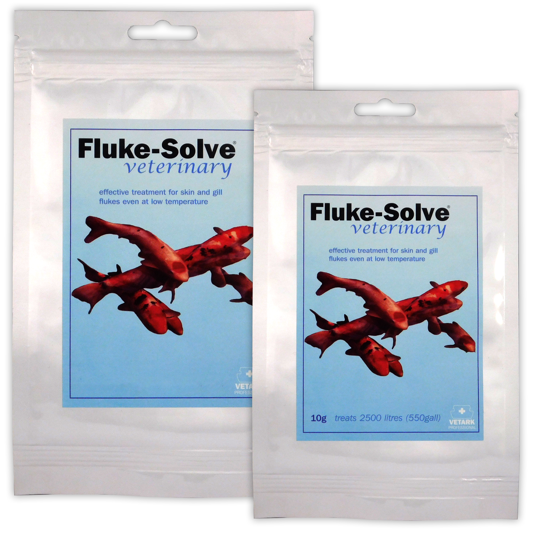 Vetark FlukeSolve Koi Pond Wormer & Fluke Treatment Fish Skin Gill