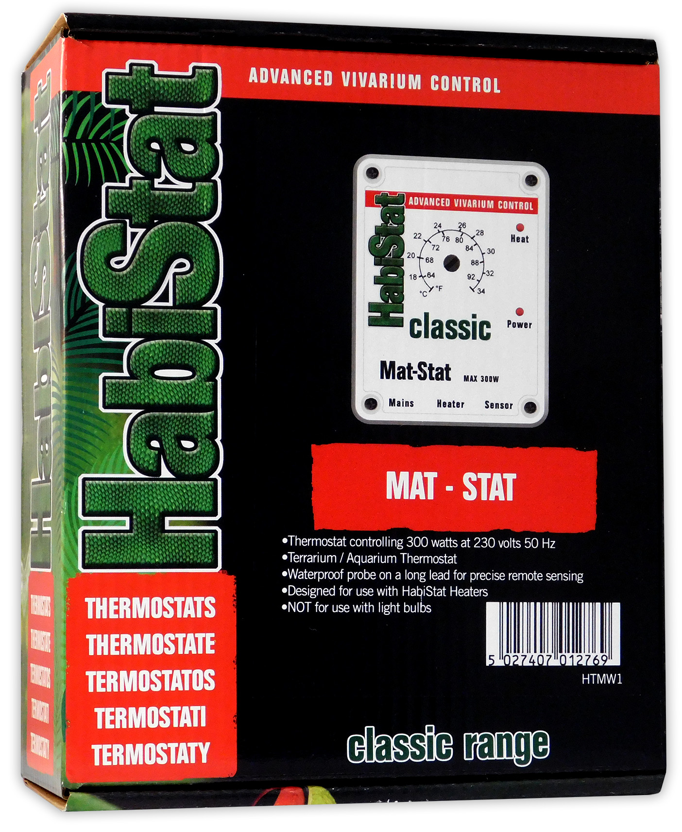 HABISTAT MAT STAT 300W THERMOSTAT WHITE HEAT MAT VIVARIUM TEMPERATURE