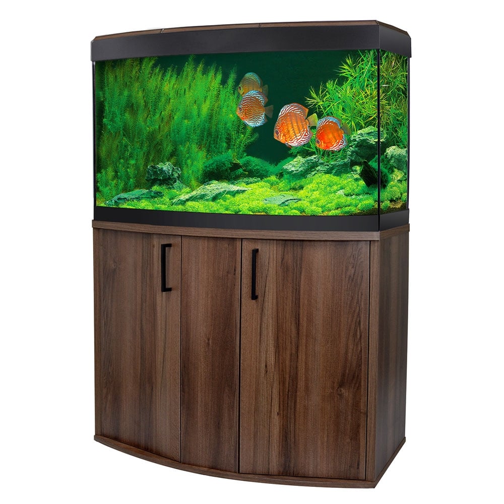 thumbnail 3  - Fluval Vicenza 180 LED Aquarium &amp; Cabinet Set - Bowfront Oak/Walnut/Black Tank
