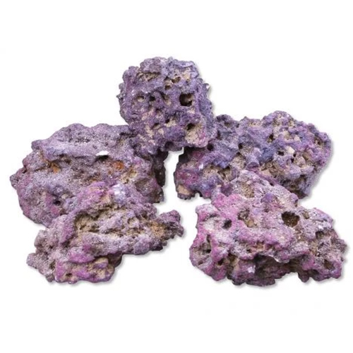 Caribsea Life Rock Box Real Reef Aquarium Marine Purple Live Rock Fish ...