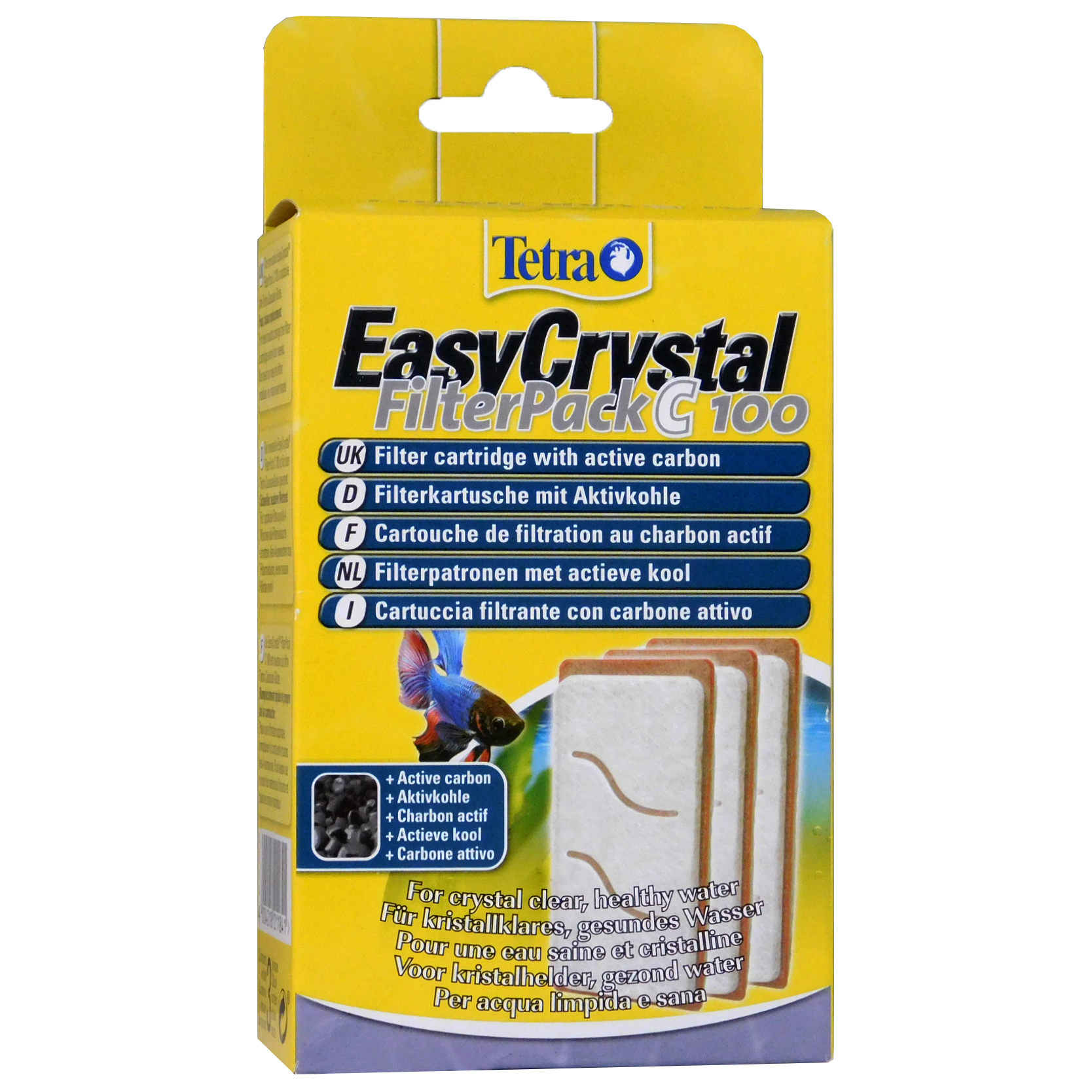 TETRA EASY CRYSTAL FILTER PACK C100 CHARCOAL 3PACK CARBON AQUARIUM