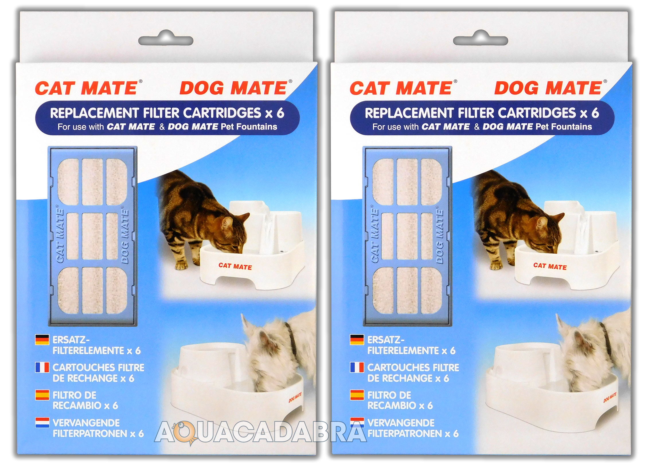 2 X Cat/Dog Mate Pet Fountain Replacement Filter Cartridges Pack of 2 x 2 