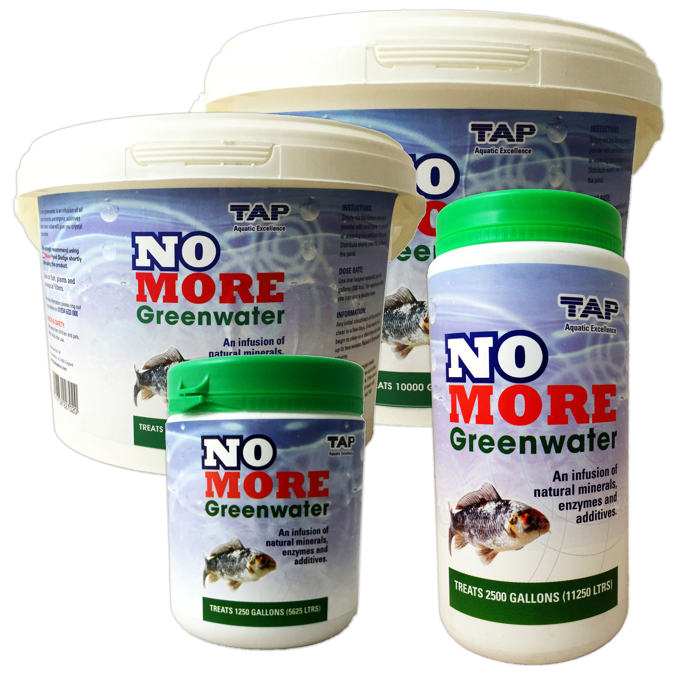 TAP NO MORE Greenwater Green Water Clear Treatment Remover Garden Fish