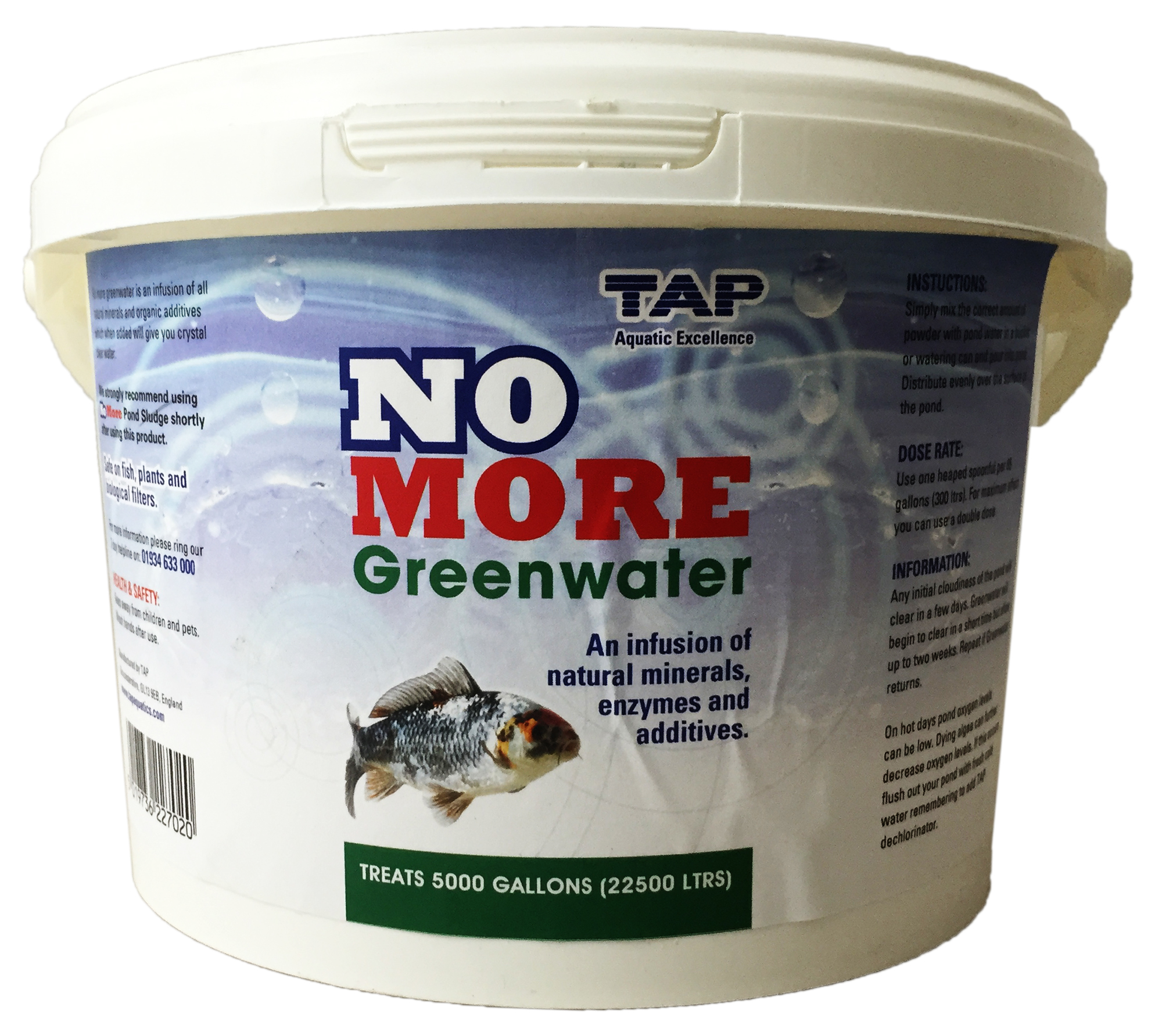 TAP NO MORE Greenwater Green Water Clear Treatment Remover Garden Fish