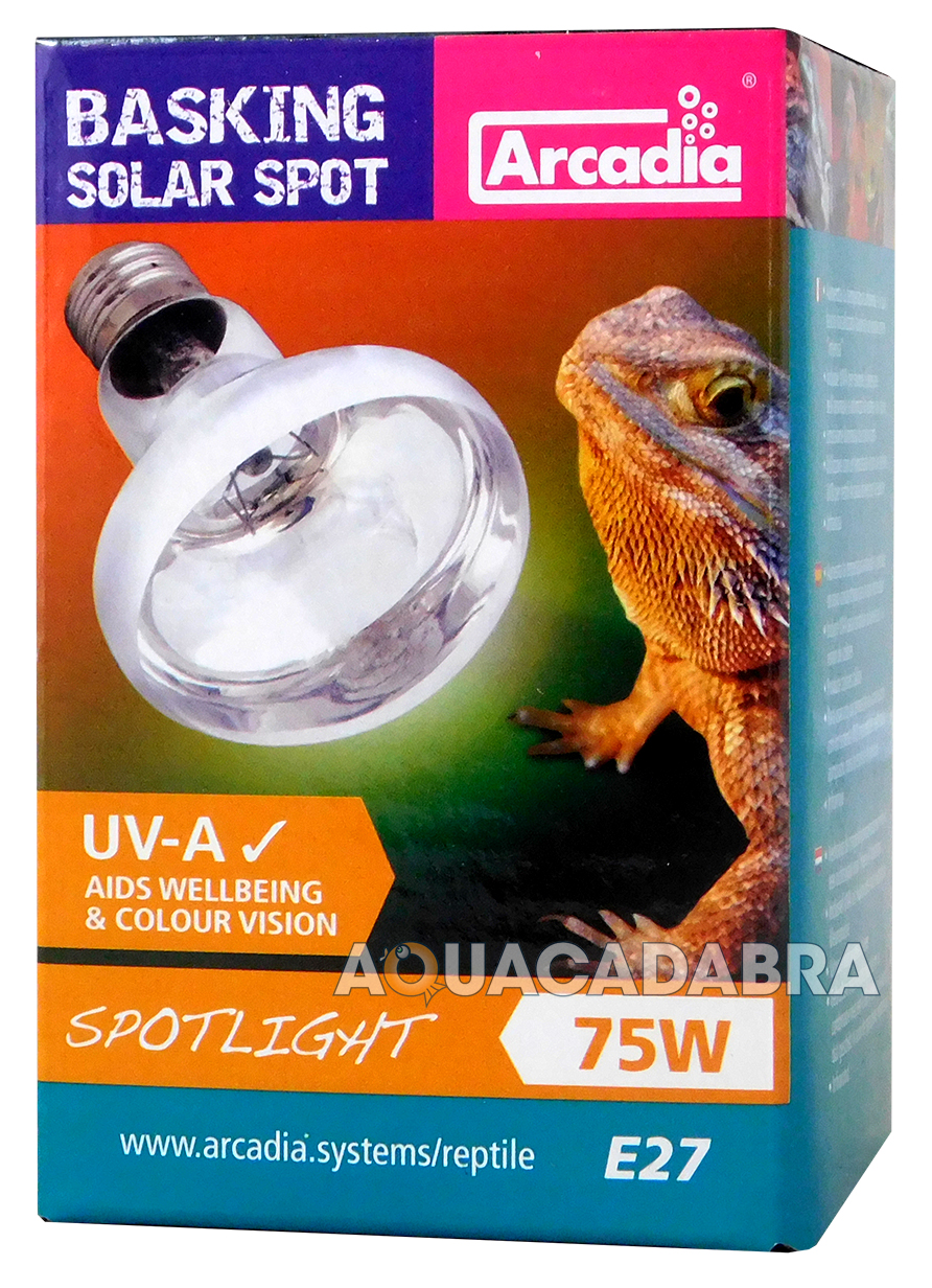 ARCADIA BASKING SOLAR SPOTLIGHT UVA E27 REPTILE BULB LAMP UVA SPOT