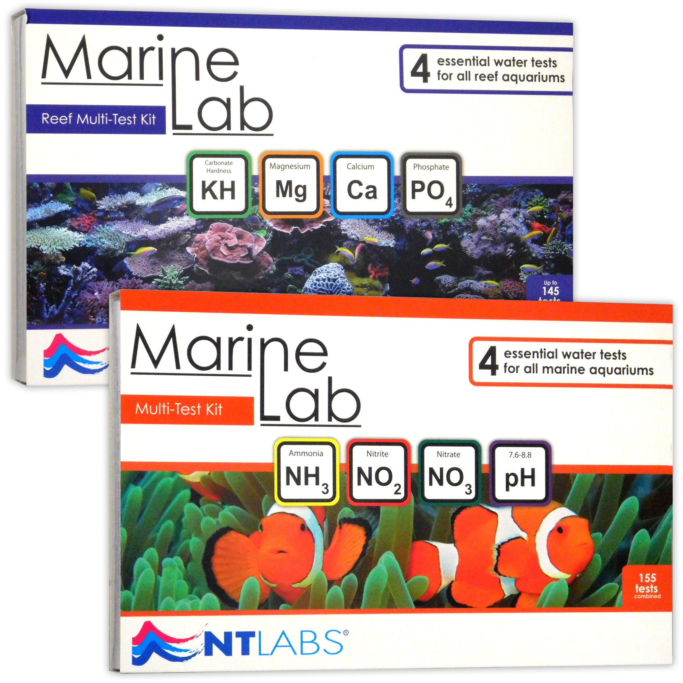 NT Labs Marine Lab Multi Test Kit Reef NH3 NO2 NO3 pH KH Mg Ca PO4