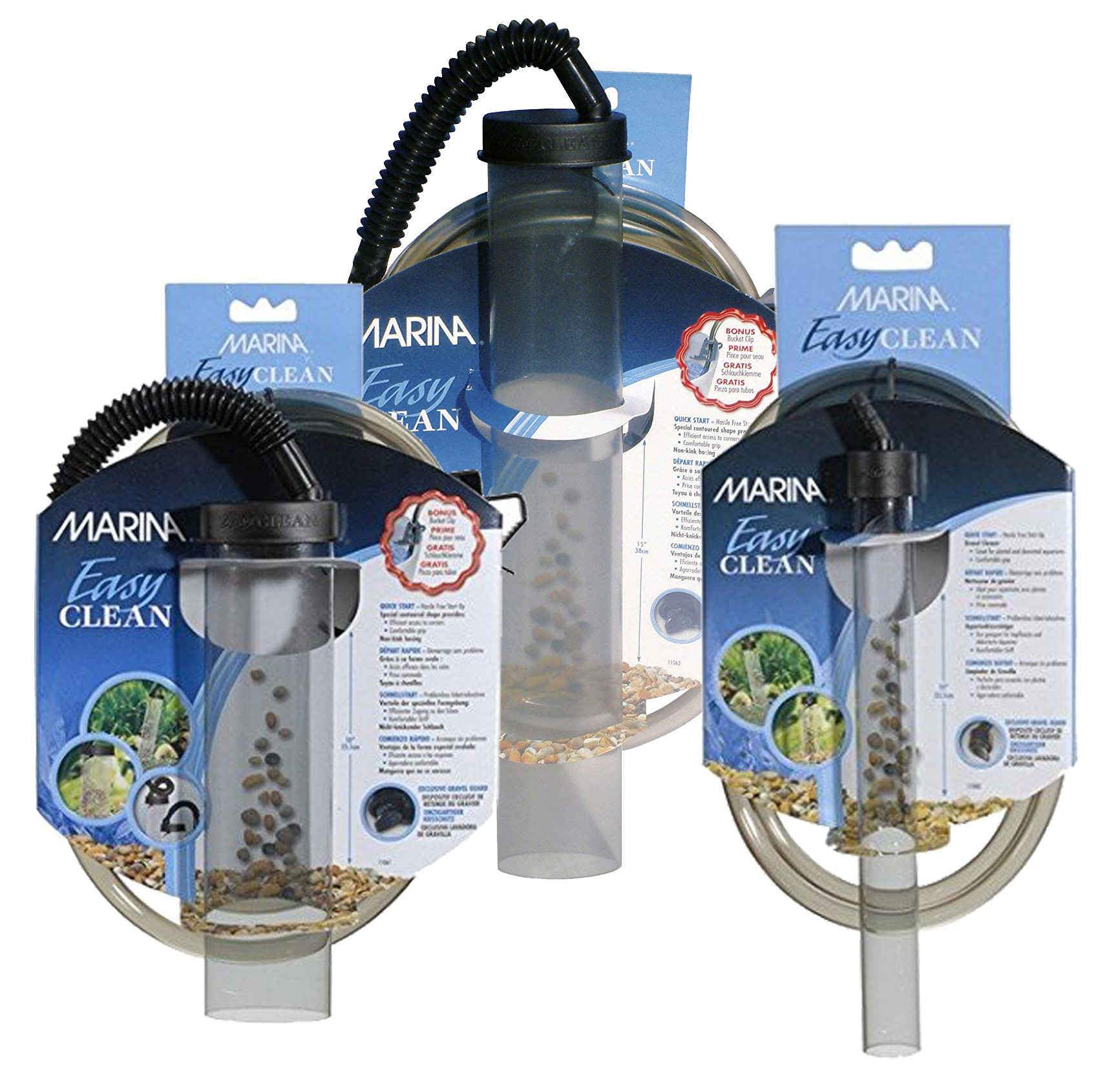 MARINA EASY CLEAN FISH TANK GRAVEL VACUUM WATER AQUARIUM EASYCLEAN