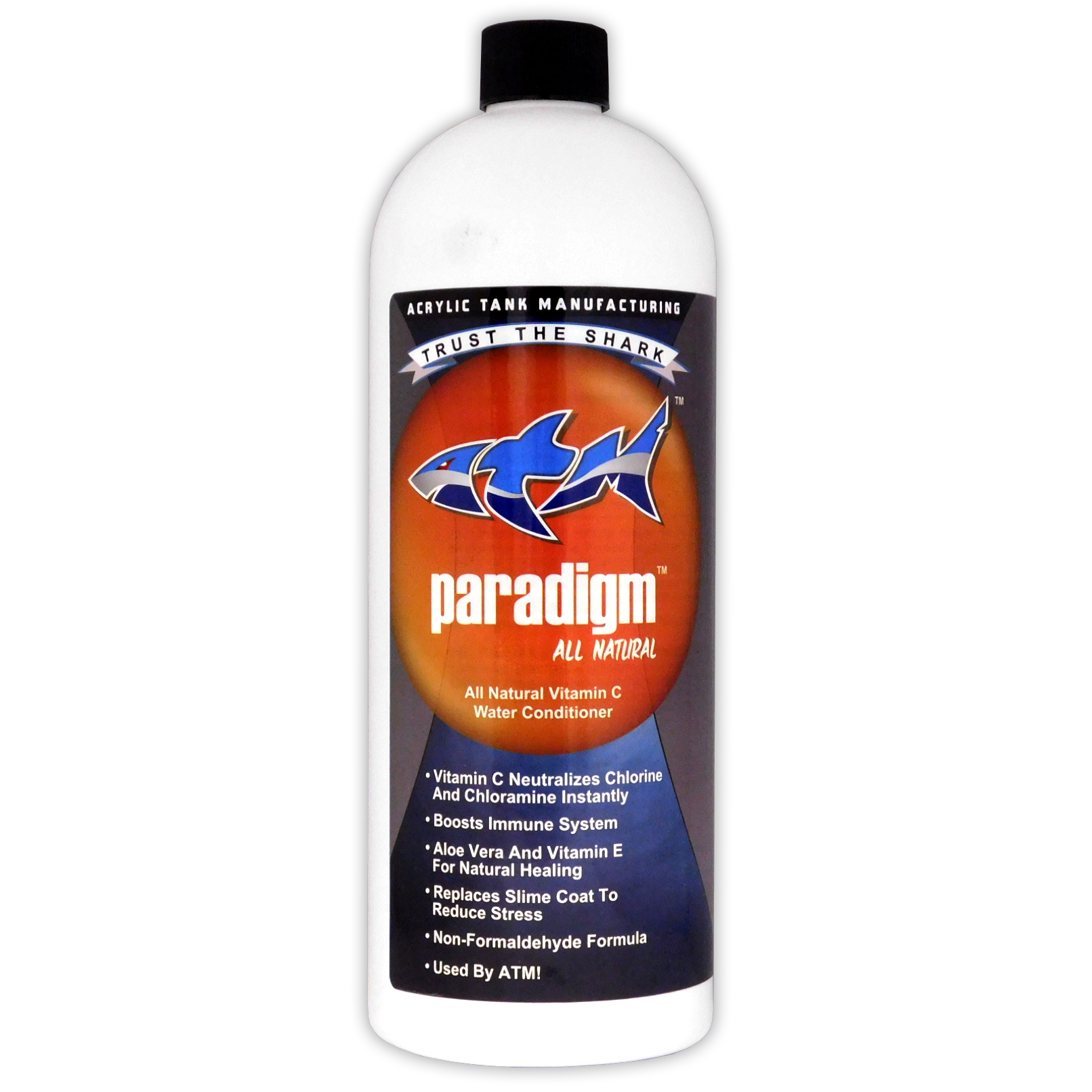 ATM PARADIGM FISH TANK DECHLORINATOR WATER CONDITIONER TRUST THE SHARK ATM PARADIGM FISH TANK DECHLORINATOR WATER CONDITIONER TRUST THE SHARK