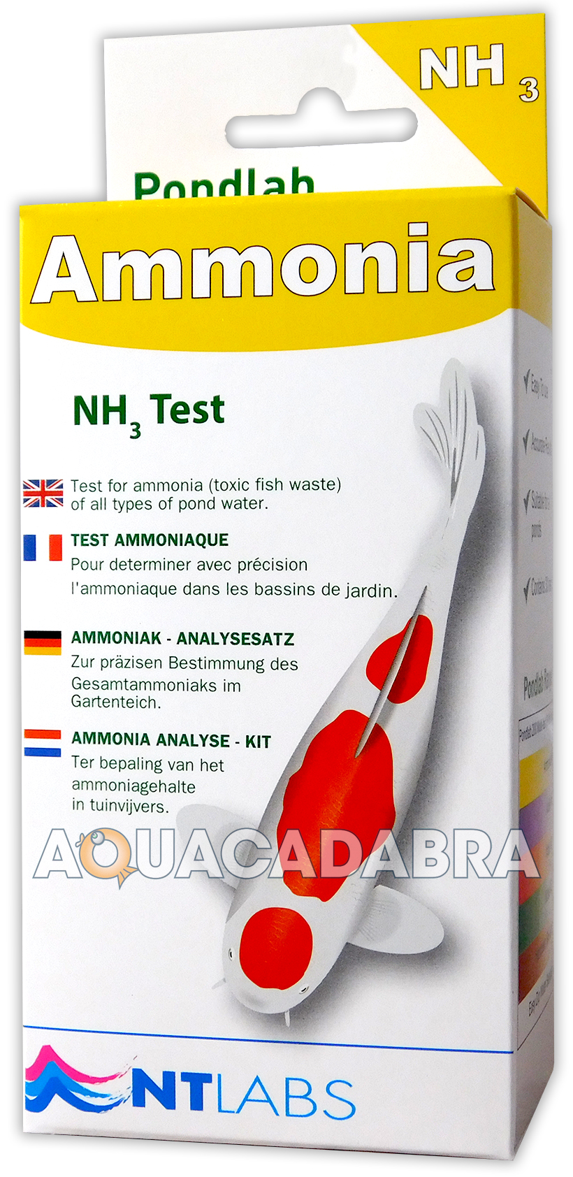 NT LABS POND AMMONIA TEST NH3 HEALTH WASTE CHECK WATER TESTING KIT KOI