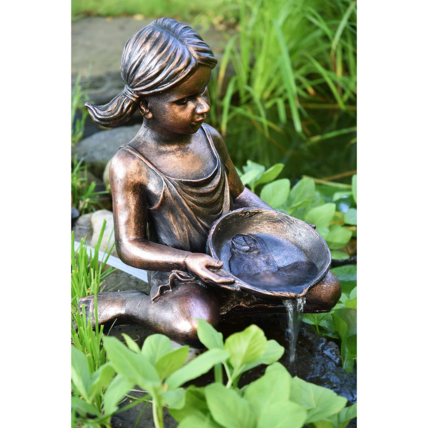 Heissner Garden Pond Ornament Fish Frog Water Feature Spitter Cascade