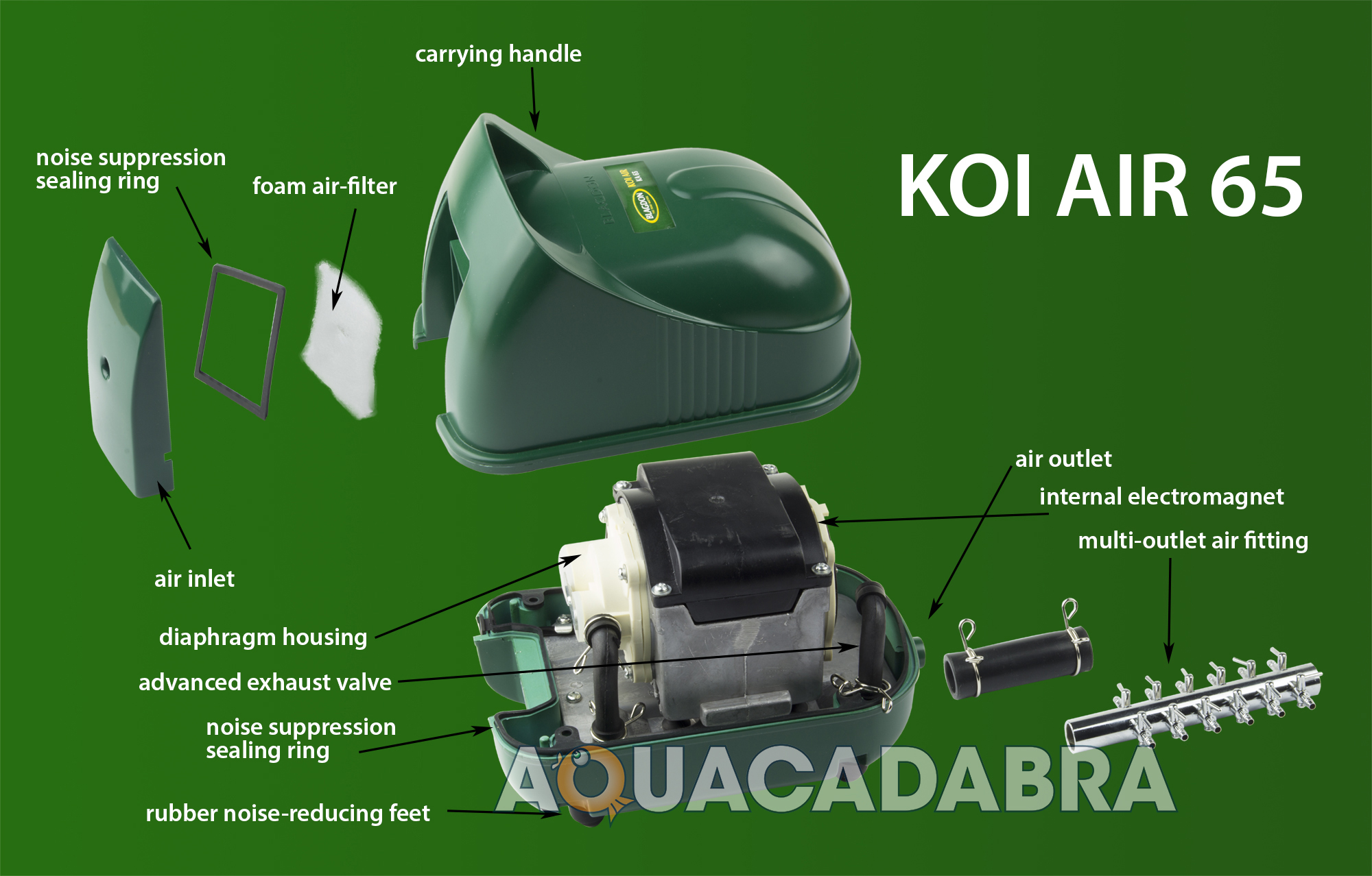 BLAGDON GARDEN POND KOI AIR KA 25,50,65 GOLDFISH FISH AIR PUMP AERATOR