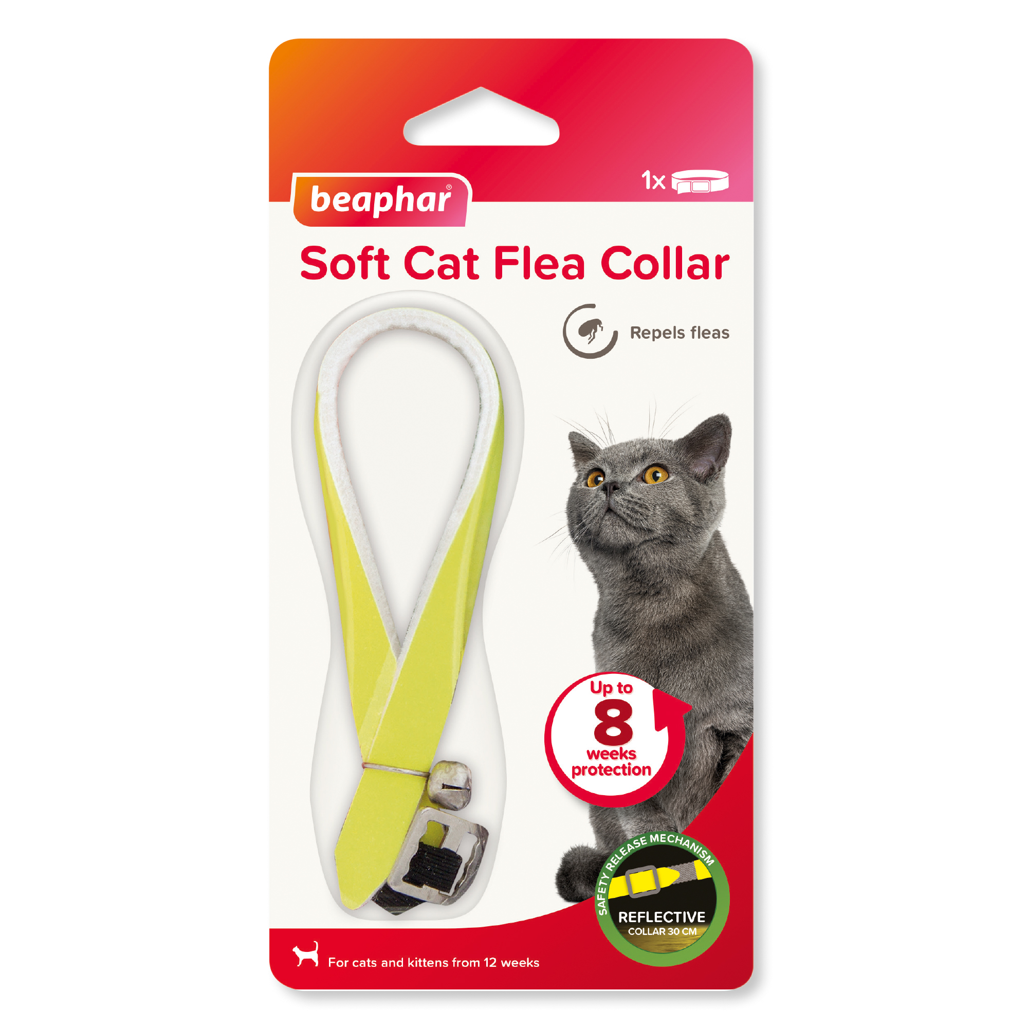 Beaphar Soft Cat Flea Collar Glitter Velvet Bell 8 Weeks Protection - Picture 11 of 12