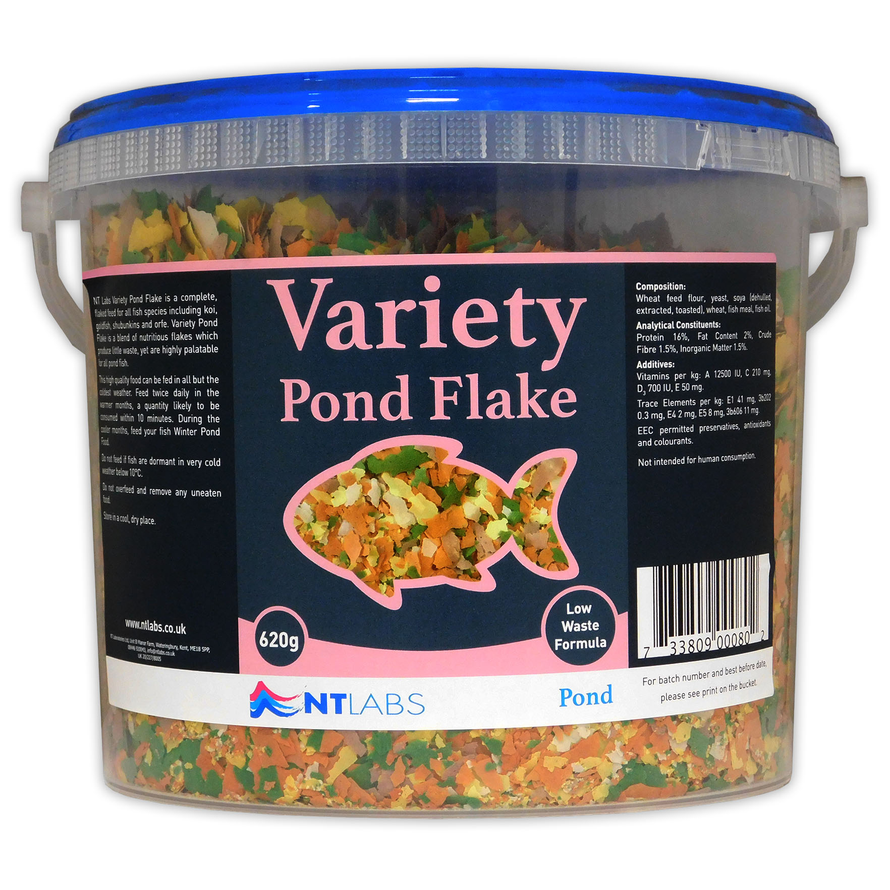 NT Labs Fish Pond Variety Flake Food 600g Bucket Coldwater Aquarium Goldfish 733809000802 | eBay