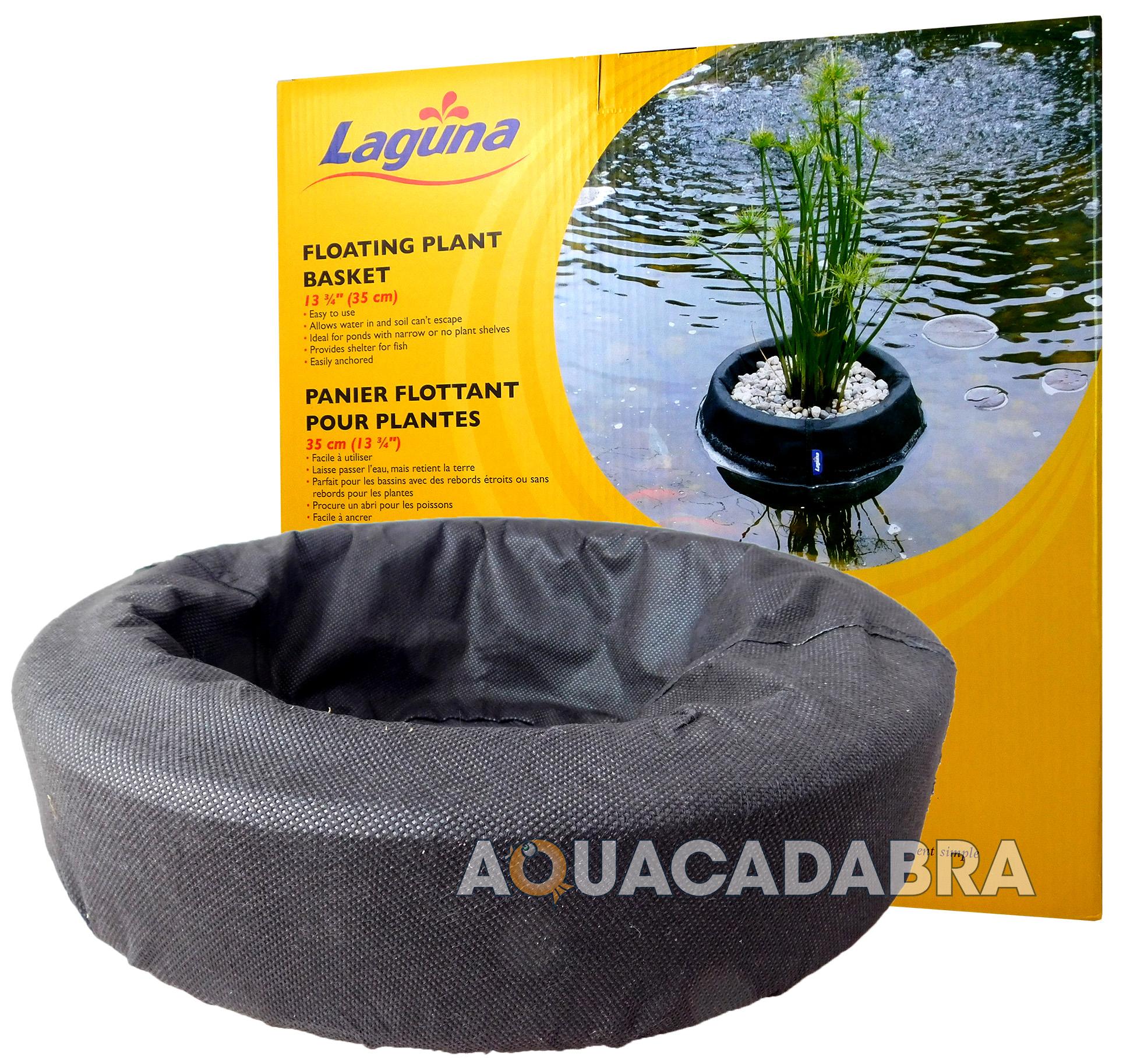 LAGUNA 13" 35CM FLOATING PLANT BASKET FOR GARDEN FISH POND MARGINALS
