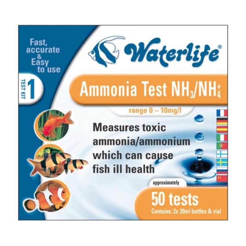 WATERLIFE AMMONIA FISH TANK WATER TEST KIT NH4 50 TESTS 5018438001105 eBay