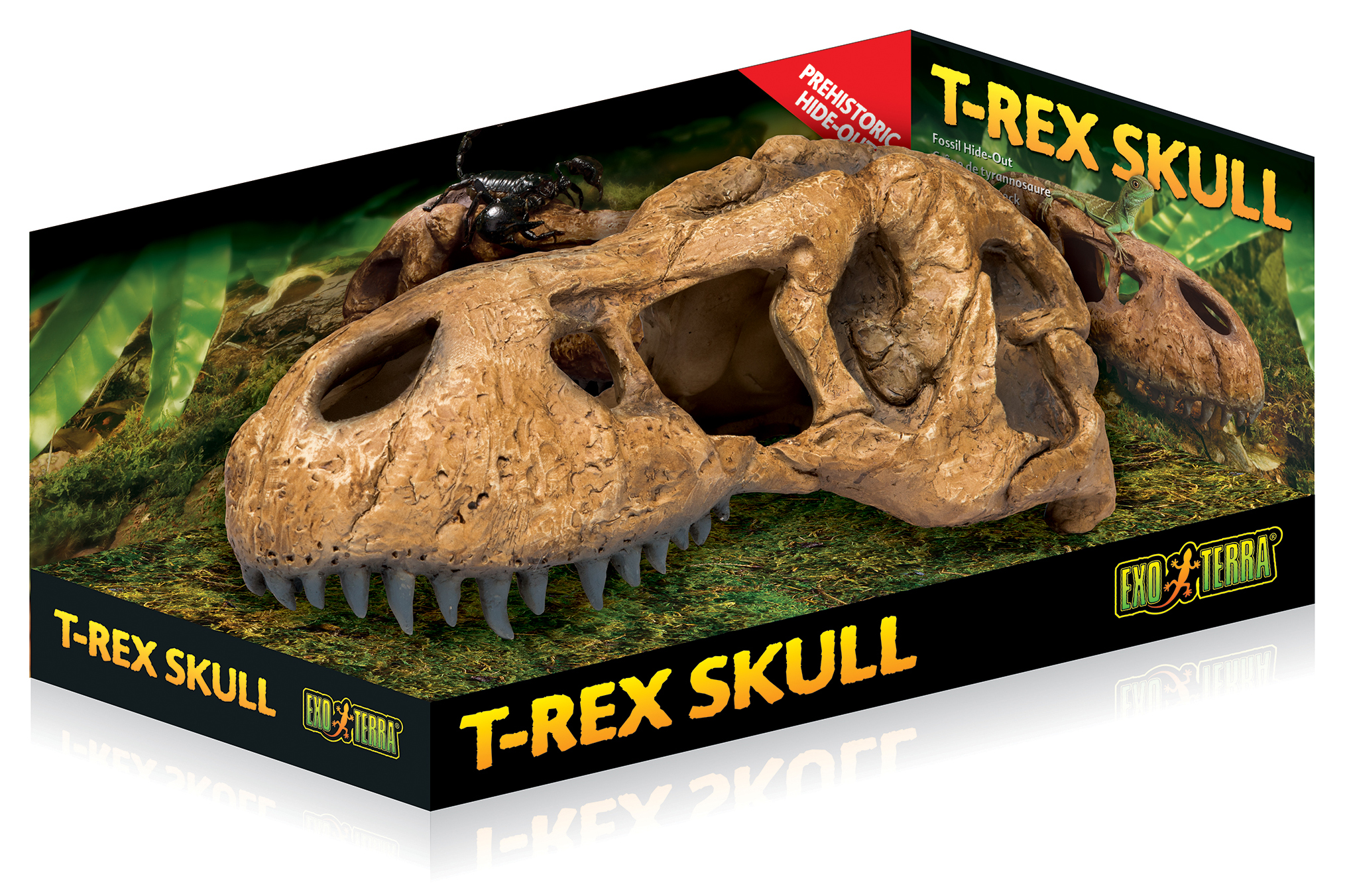 EXO TERRA SKULL HIDE OUT DECORATION TERRARIUM REPTILE AMPHIBIAN FISH