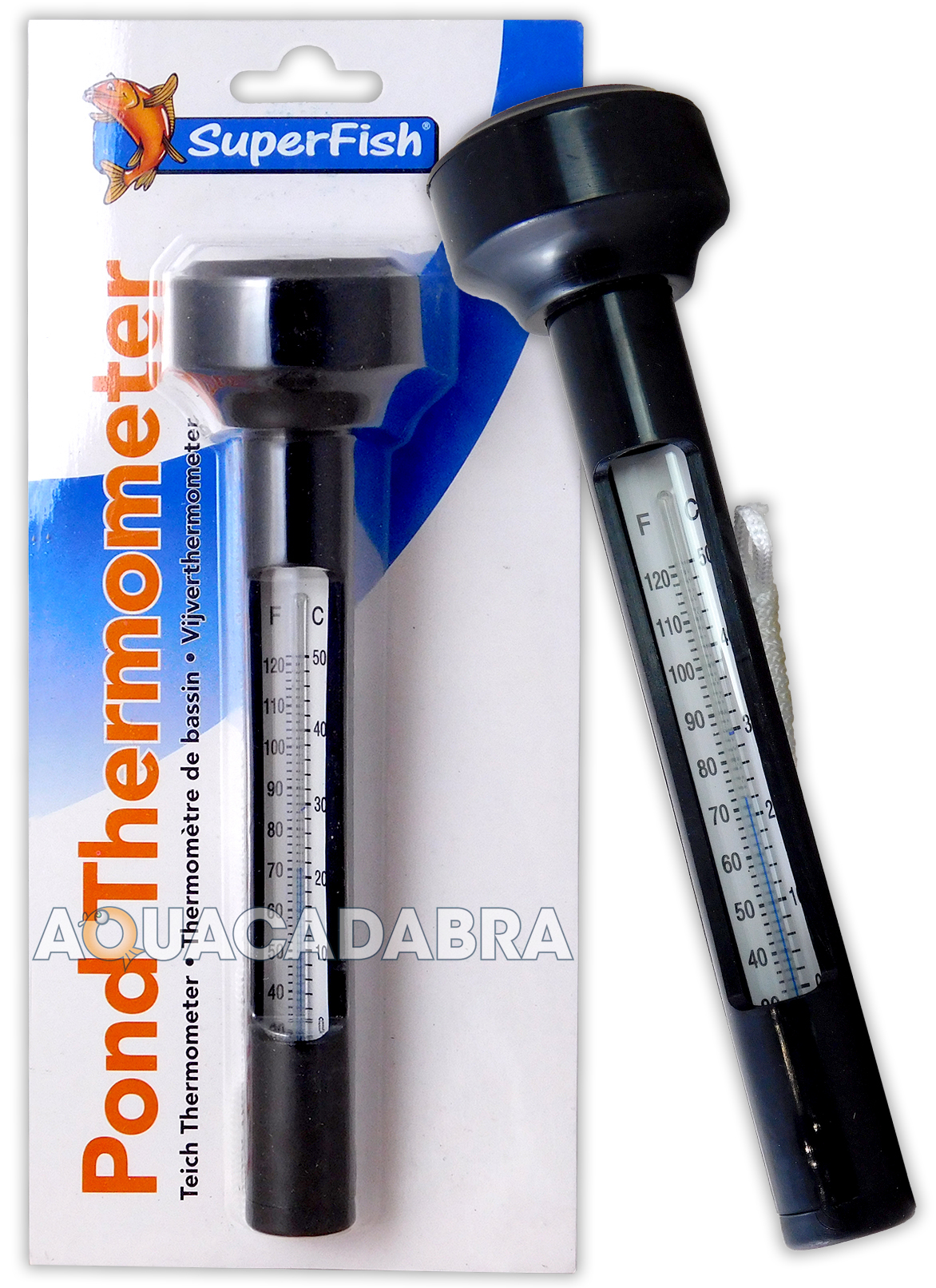 SUPERFISH FLOATING POND THERMOMETER GARDEN SWIMMING POOL WATER