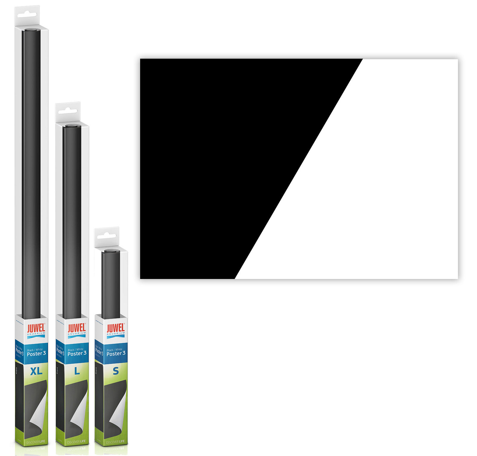 Juwel Aquarium Double Sided Poster 3 Black White Fish Tank
