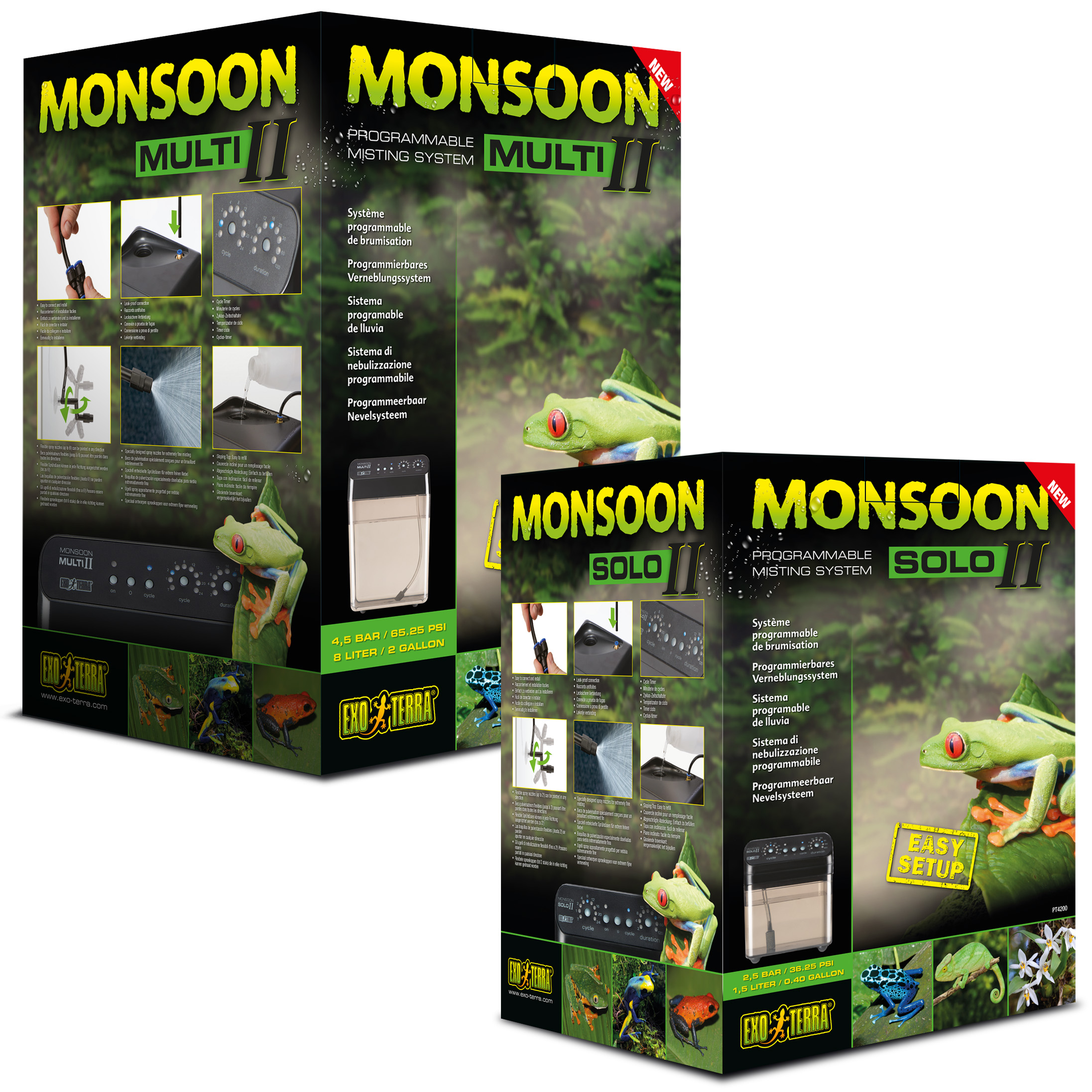 Exo Terra Monsoon II Misting System Solo Multi Reptile Terrarium