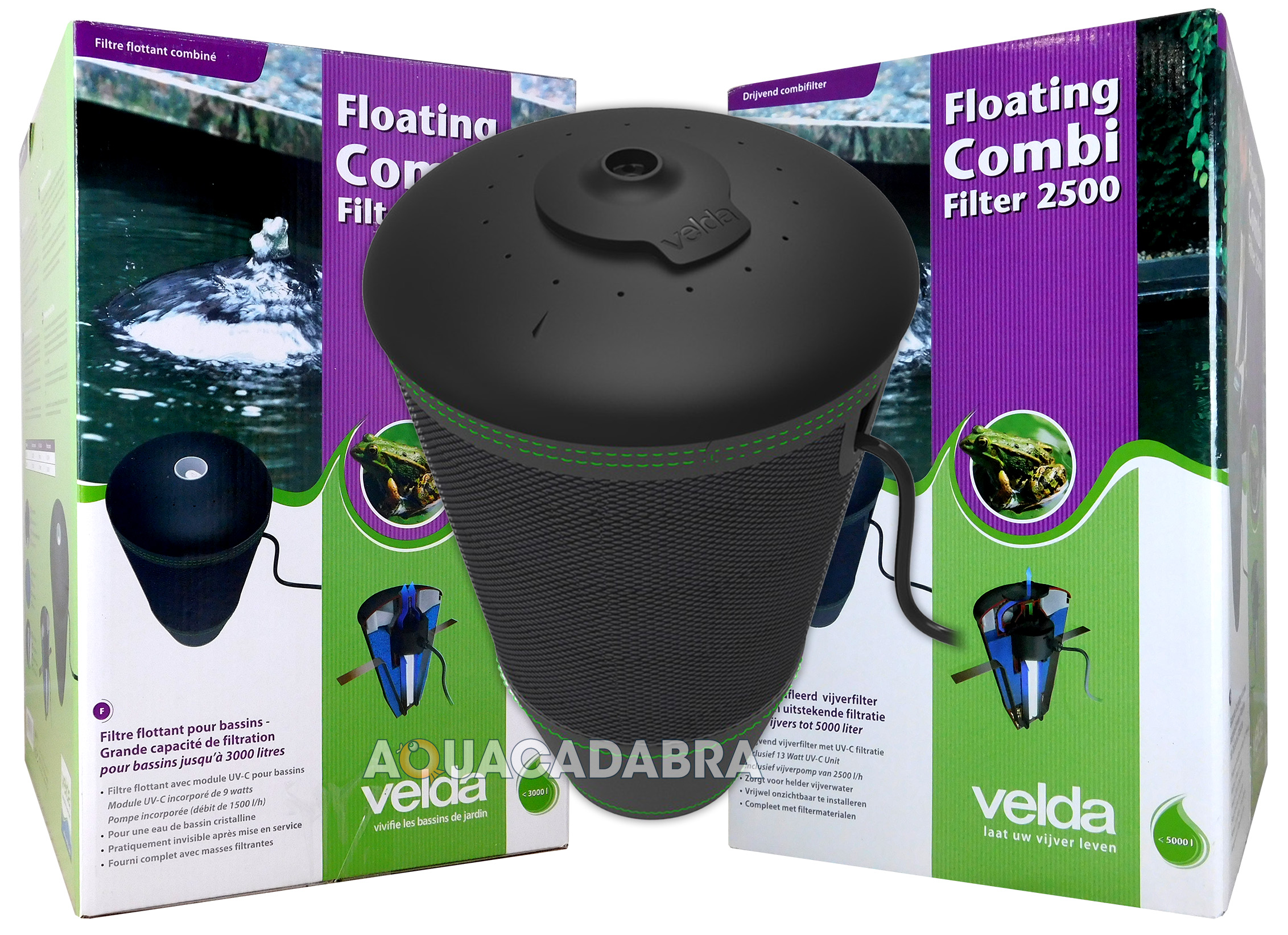 VELDA FLOATING COMBI FILTER FISH POND FILTER PUMP UVC ALL IN ONE