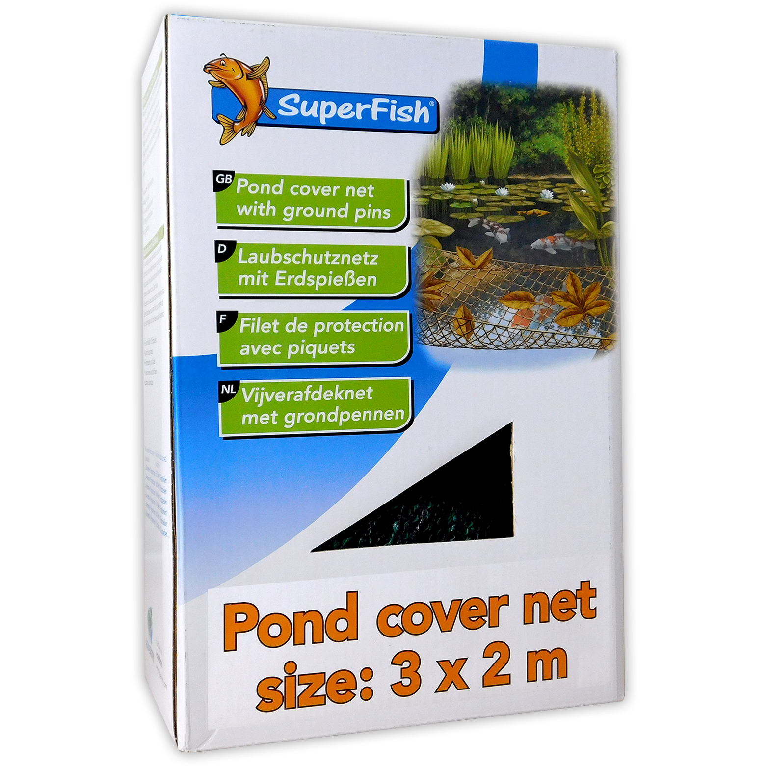 Cats and Herons. Net Protects Ponds From Leaves Supa 3m x 2m Pond Cover Netting /& Fixing Pegs