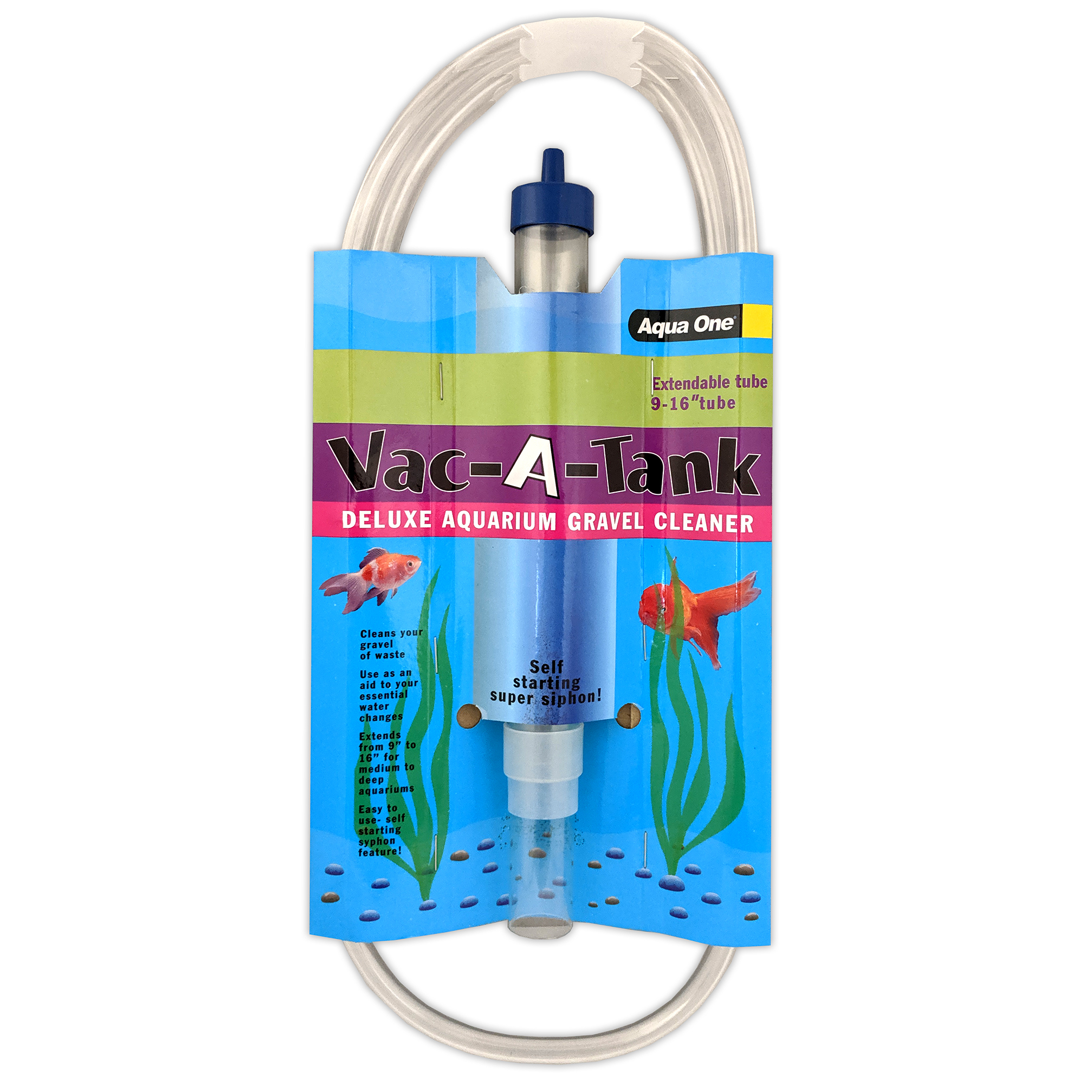 Aqua One Gravel Cleaner & Aquarium Vacuum - Tank Cleaning Siphon For Easy Maintenance