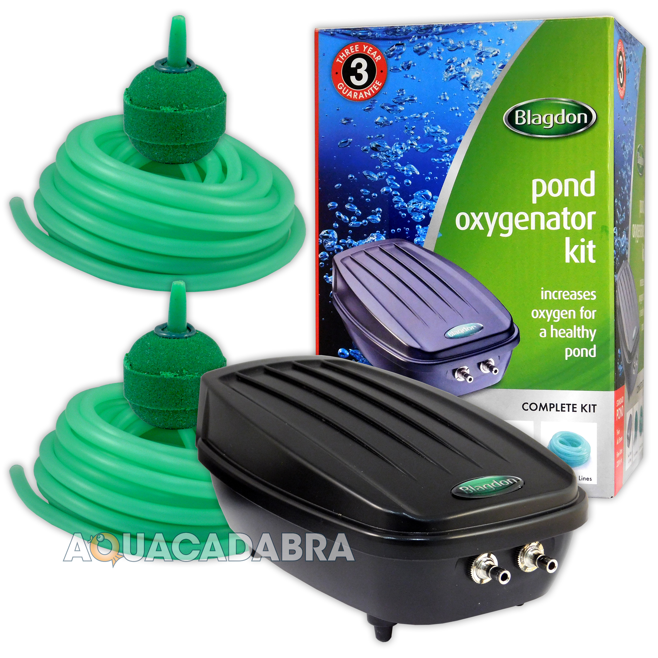 Hozelock Solar Koi Pond Airpump with Airstones adds Oxygen to Pond 