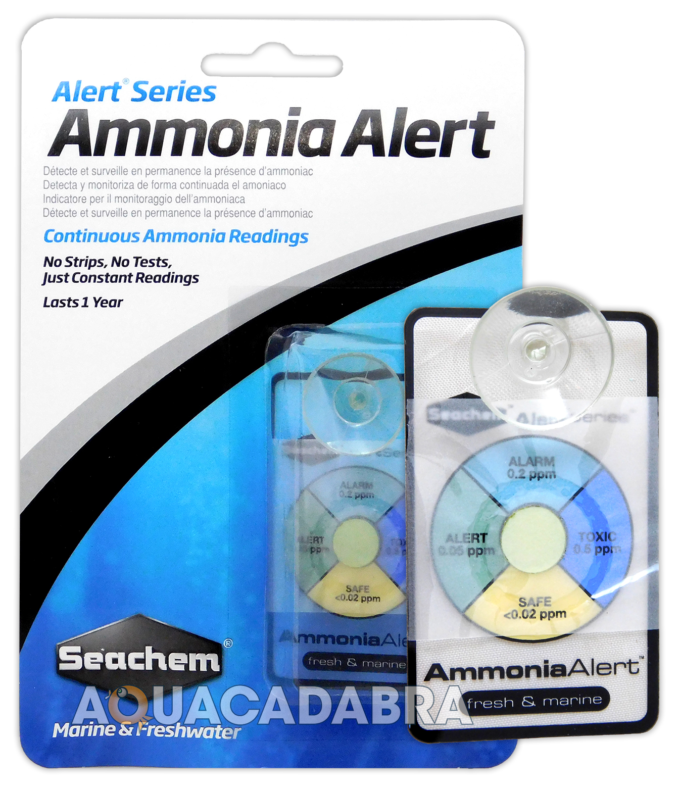 SEACHEM AMMONIA ALERT TEST KIT AMMONIA MONITOR MARINE FRESH AQUARIUM ...