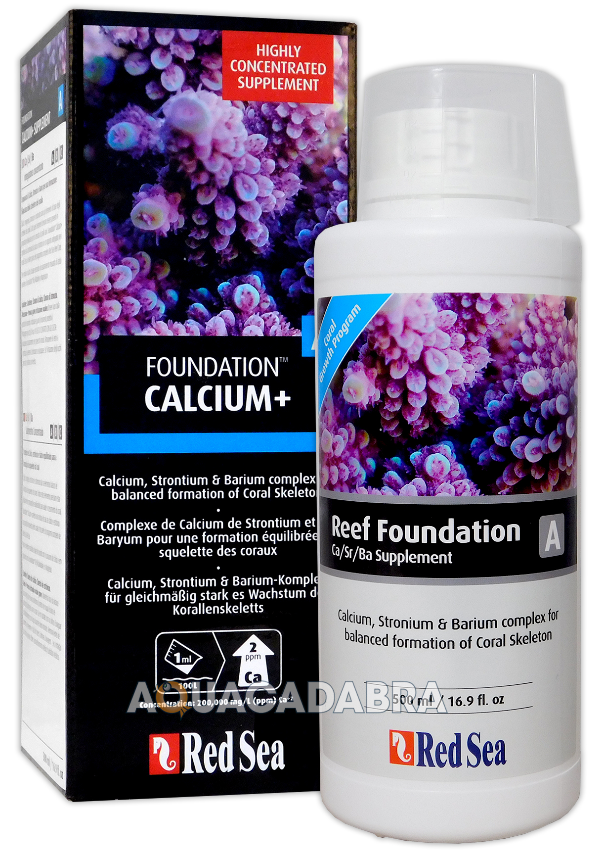 RED SEA REEF FOUNDATION A 500ml CALCIUM STRONTIUM CORAL REEF AQUARIUM