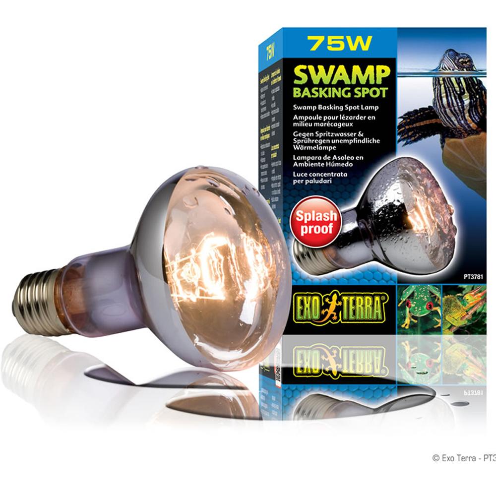 EXO TERRA SWAMP BASKING SPOT LAMP REPTILE HEAT LIGHT BULB SPLASH PROOF