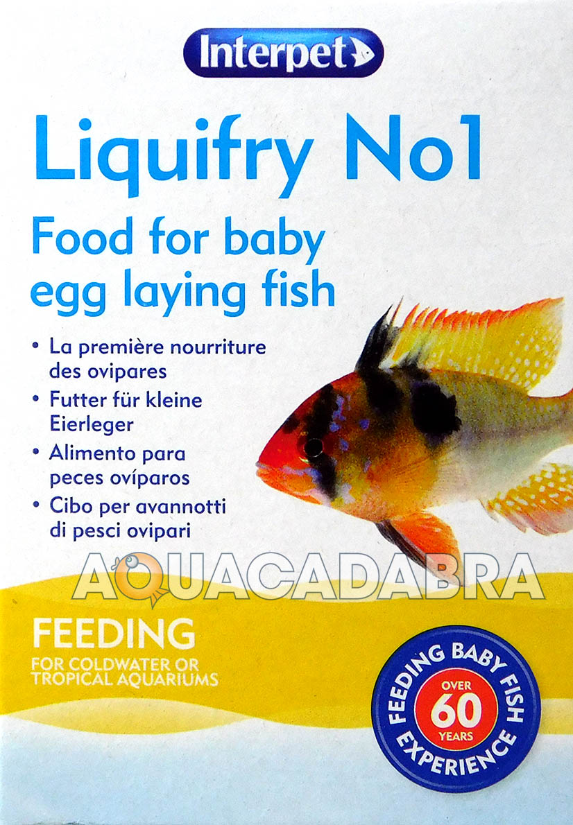 INTERPET LIQUIFRY 1 LIQUID FOOD FOR BABY EGG LAYING FISH FRY 25ml TANK