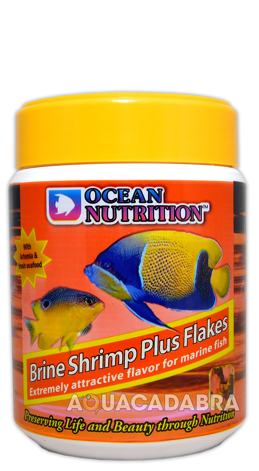 OCEAN NUTRITION BRINE SHRIMP PLUS FLAKES MARINE FISH FOOD AQUARIUM TANK ...