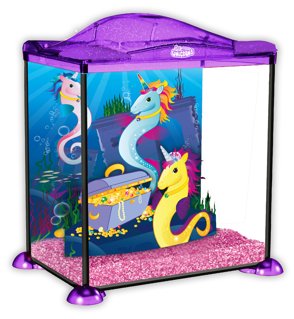 Marina Sea Unicorns Aquarium 17L Starter Kids Fish Tank Tropical & Cold