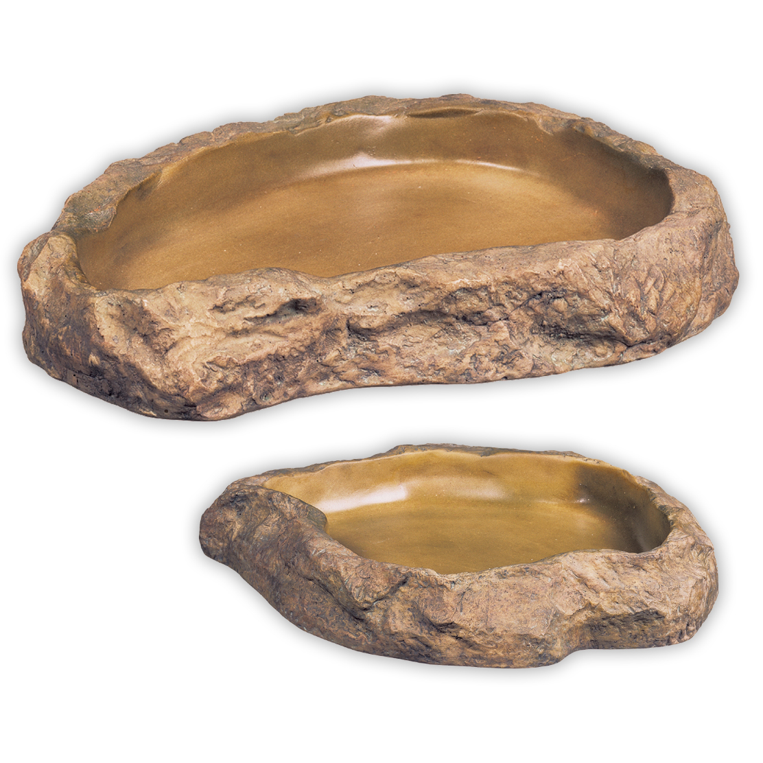 EXO TERRA REPTILE FEEDING DISH NATURAL ROCK FOOD BOWL TERRARIUM