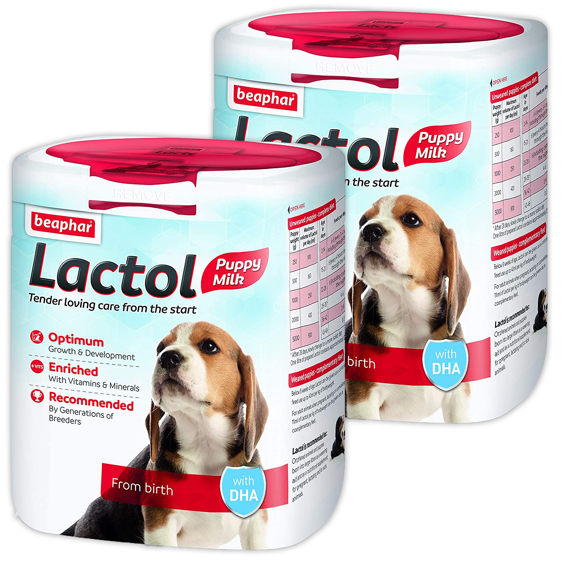 Beaphar Lactol Milk Replacer for Puppies 500g 1L Vitamin Fortified