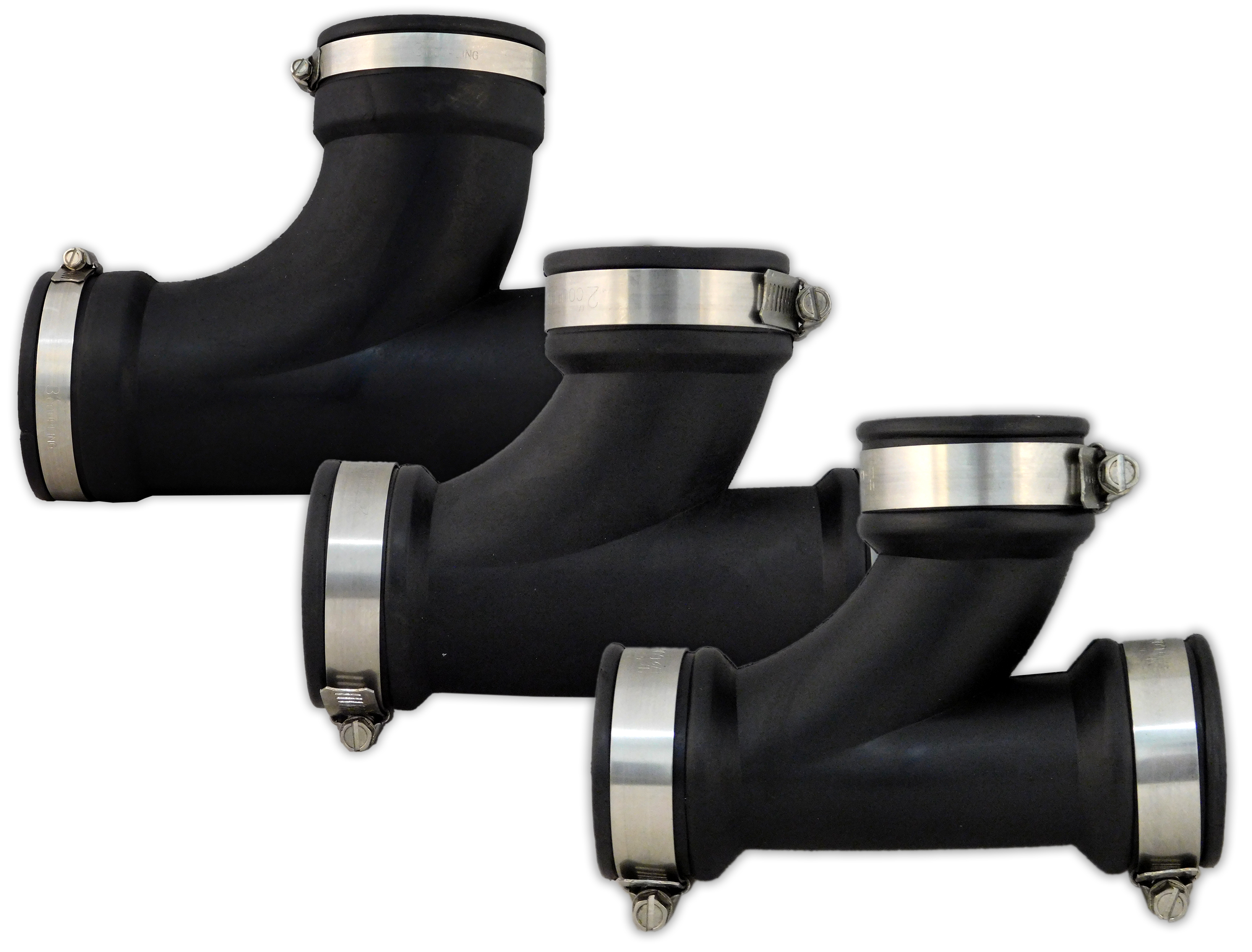 RUBBER TEES 1.5" 2" 3" 4" STRONG DURABLE RUBBER POND EAZY POD NEXUS KOI