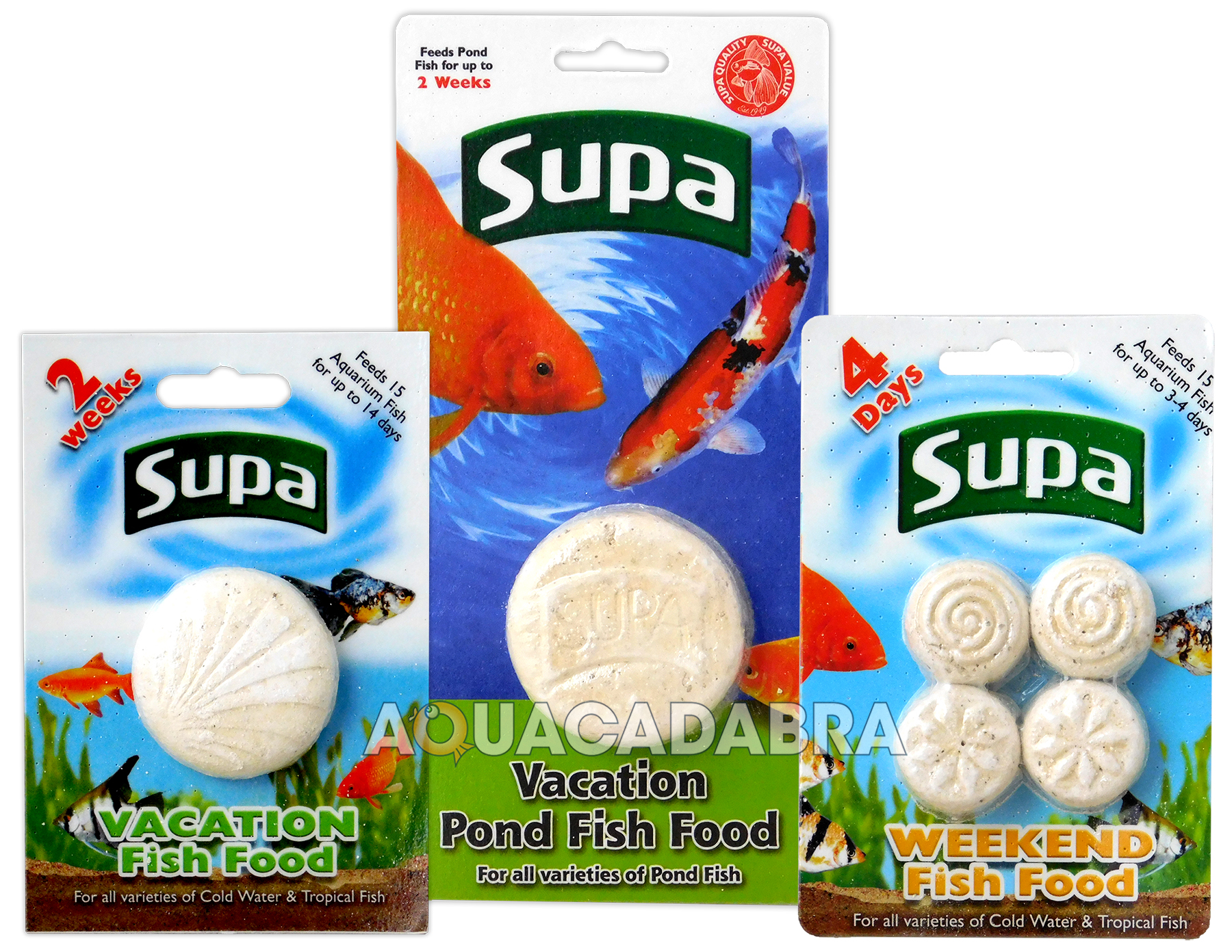 SUPA HOLIDAY VACATION WEEKEND FISH FOOD FEEDER BLOCK TROPICAL COLDWATER