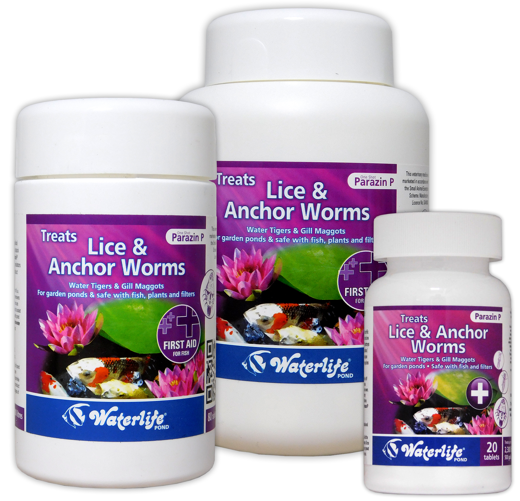 Waterlife Parazin P Fish Lice Worm 20,80,200 Tablets Tabs