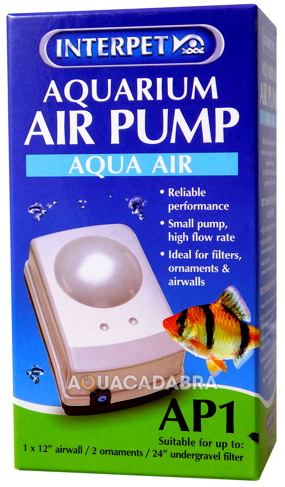 Interpet INTERPET AP MINI 1 2 3 4 AIR PUMP QUIET AQUARIUM FISH TANK TROPICAL COLD WATER 