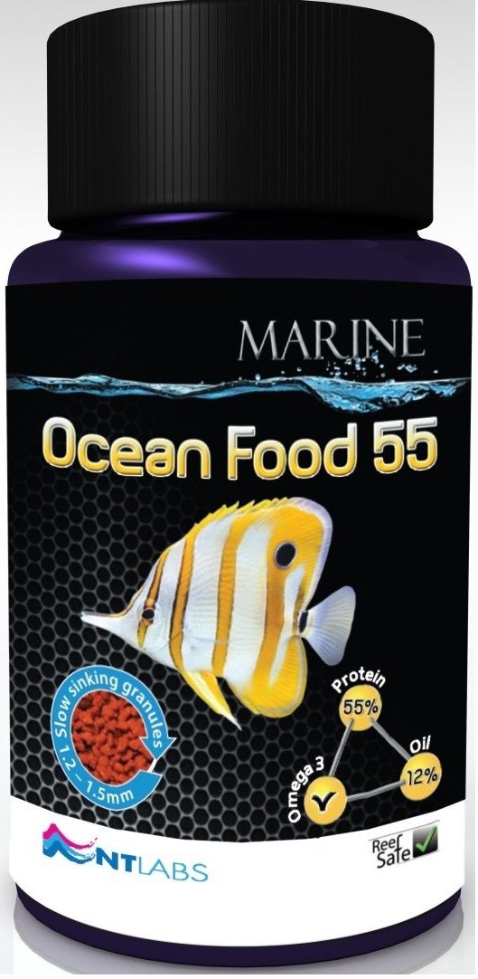 NT LABS OCEAN FOOD 55 MARINE CORAL REEF GRANULAR FISH TANK SINKING