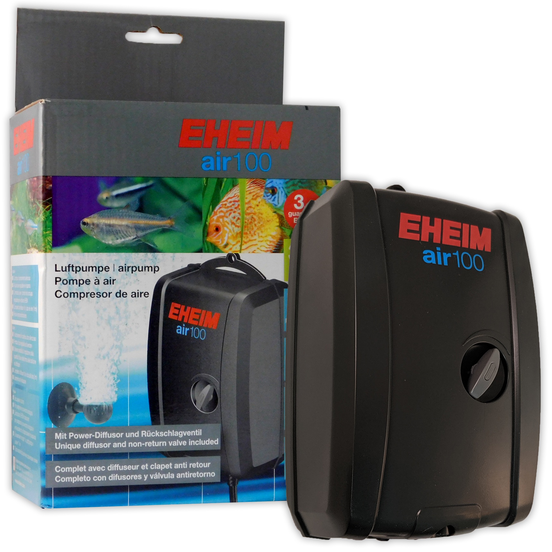 EHEIM AIR PUMP 100,200,400 + AIRLINE + AIRSTONE DIFFUSER FISH TANK