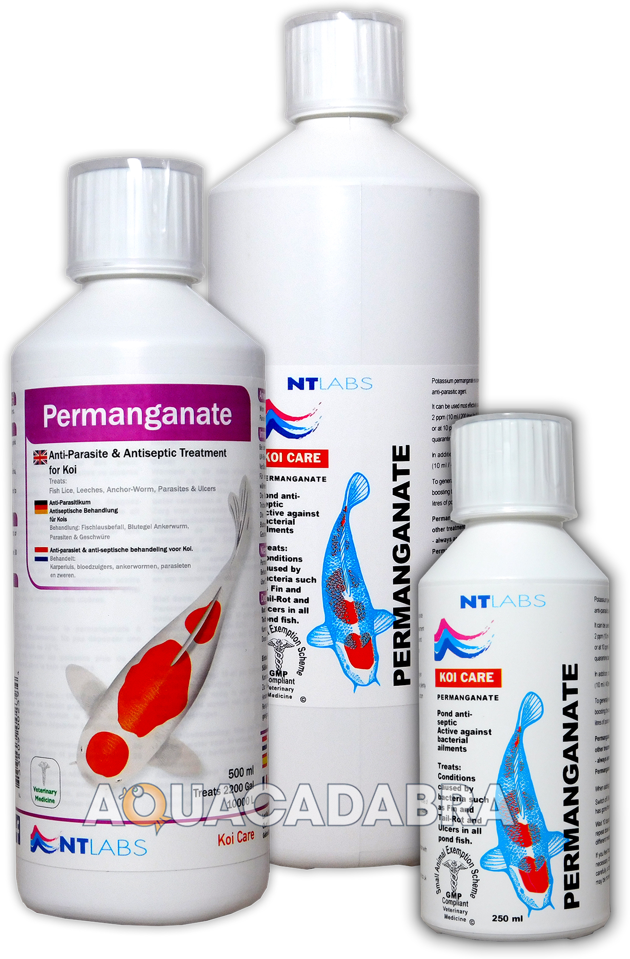 NT Labs Permangante Dip Koi Care Fish Pond Ulcer Treatment 250ml 500ml