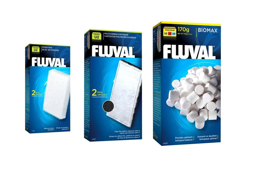FLUVAL U2 FILTER MEDIA FOAM POLY CARBON BIOMAX INTERNAL REPLACEMENT