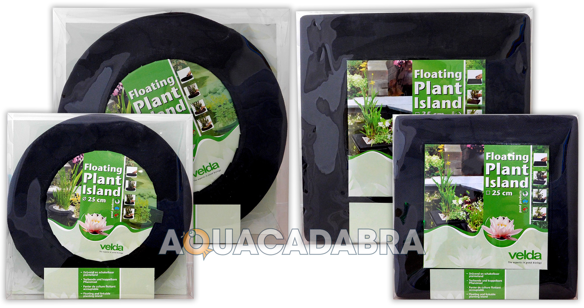 VELDA FLOATING PLANT ISLAND ROUND SQUARE FISH POND 25CM35CM