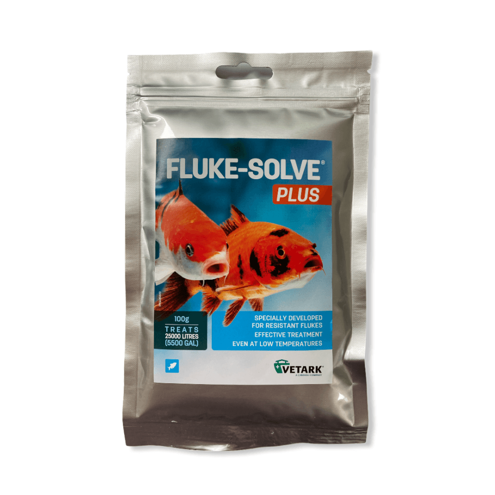 Vetark Fluke Solve PLUS + 10g 50g 100g Koi Pond Fish Fluke Wormer