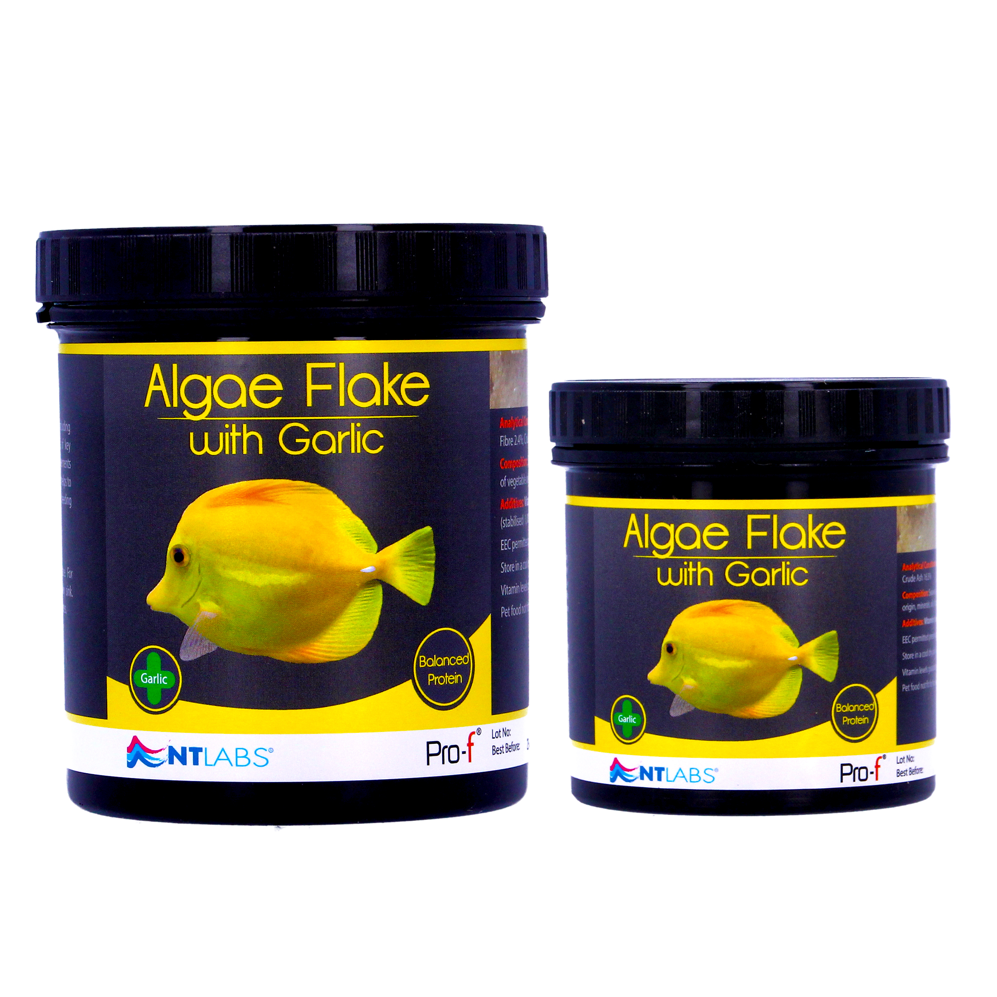 NT Labs Algae Flakes with Garlic Pro-F Marine Fish Food Herbivore Aquarium  Tank | eBay